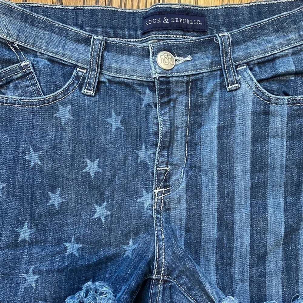 Rock & Republic Lolita Sexy Patriotic Cut Off Shorts